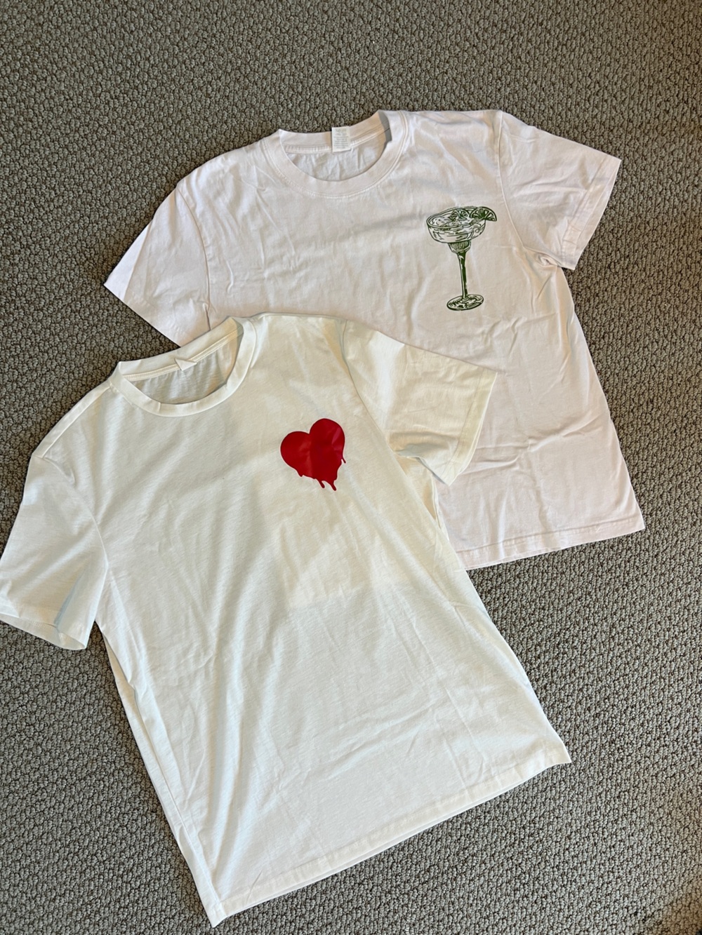 Bonus Set 2 White Short Sleeve Tee with graphic design